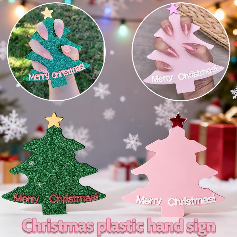Tech Accessories For Christmas - Christmas Tree Nail Art Display Card