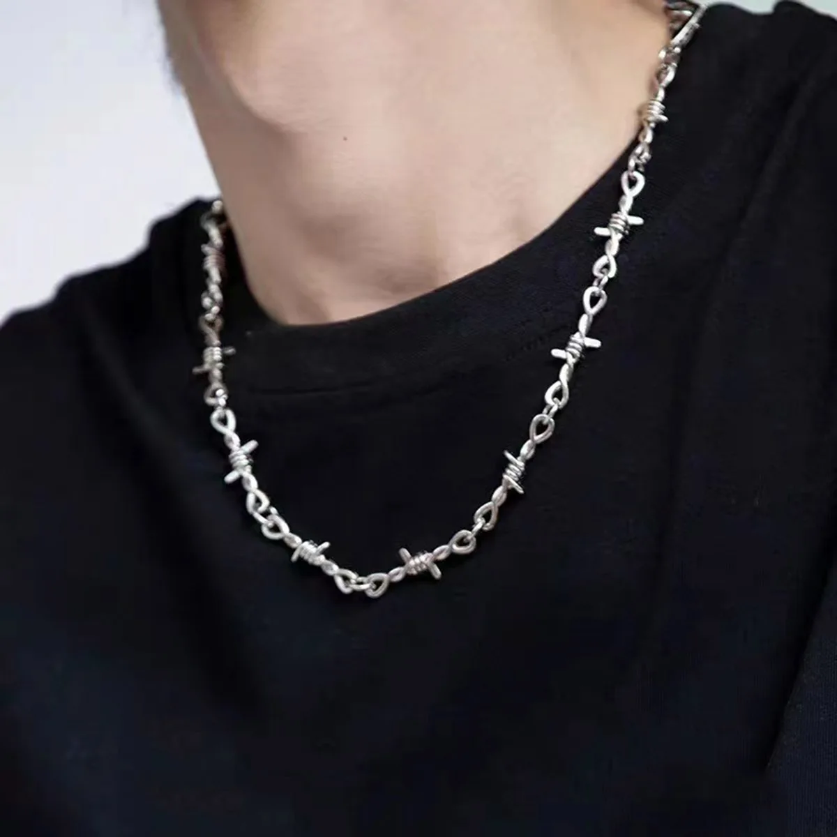 Tech Wear Accessories - Creative Punk Thorn Necklace Barbed Collarbone