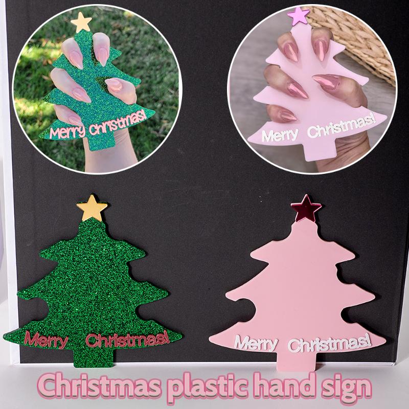 Tech Accessories For Christmas - Christmas Tree Nail Art Display Card