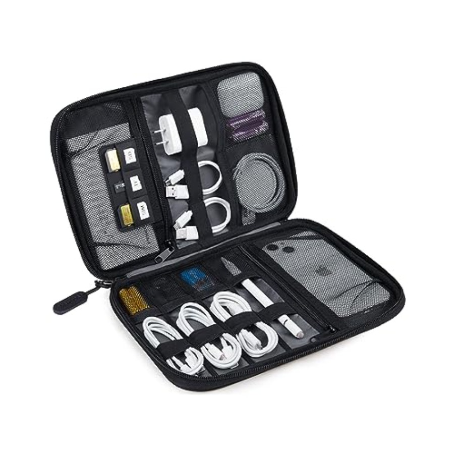 Tech Accessories Travel Case - Large Electronics Travel Organizer Case, Tech
