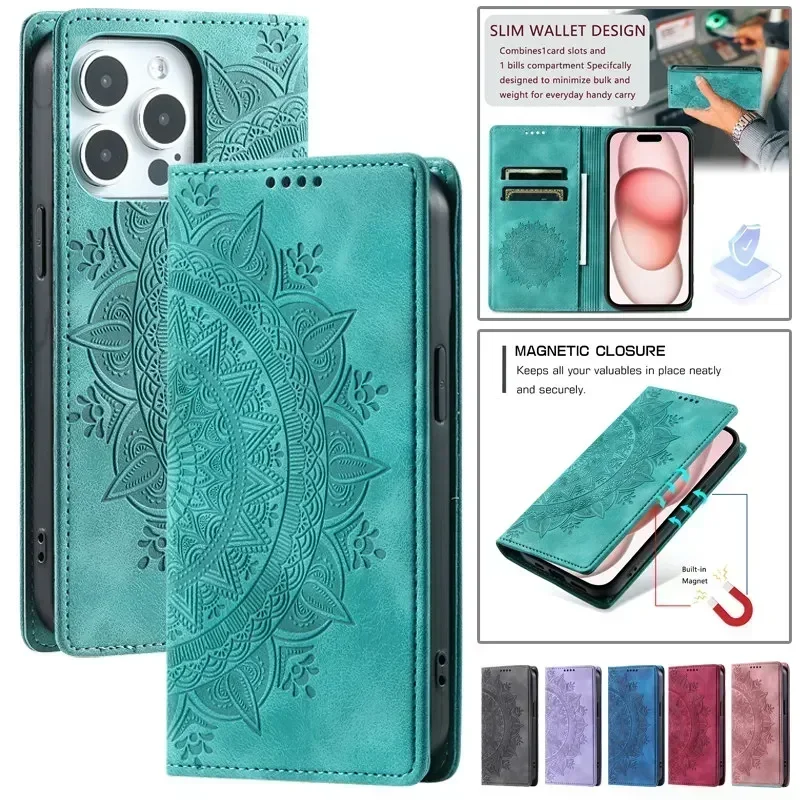 Tech Accessories Apple - Magnetic Flip Leather Case For iPhone