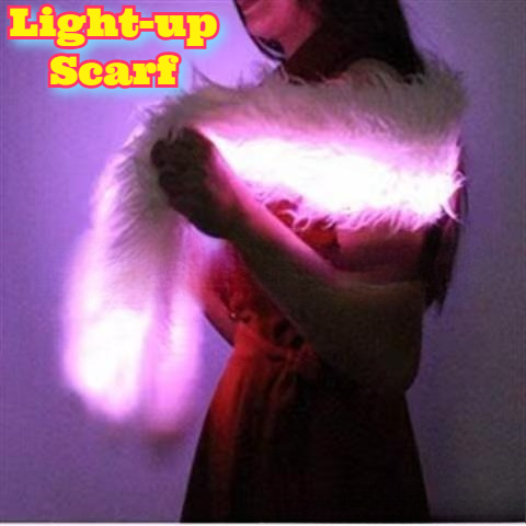 Tech Accessories For Christmas - Glow The Dark LED Scarf Fluffy