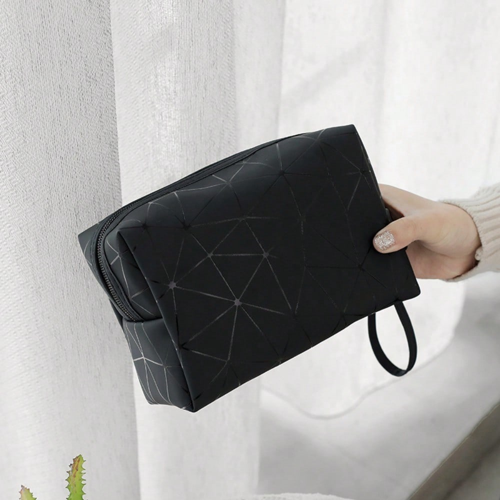 Geometric Luminous Makeup Bag  - Tech Accessories Travel Case ulasan dan harga