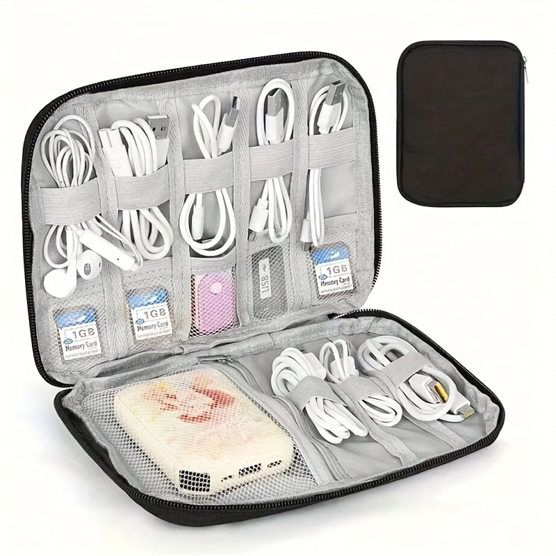 A Multi-Pocket Electronic Acce - Tech Accessories Travel Organizer Pouch ulasan dan harga