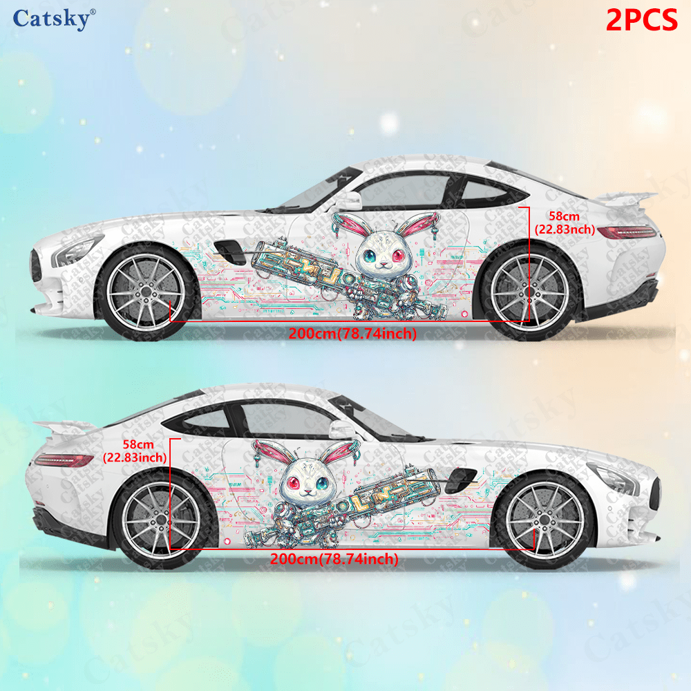 2pcs Cyberpunk Line Tech Bunny - Tech Accessories Usa ulasan dan harga