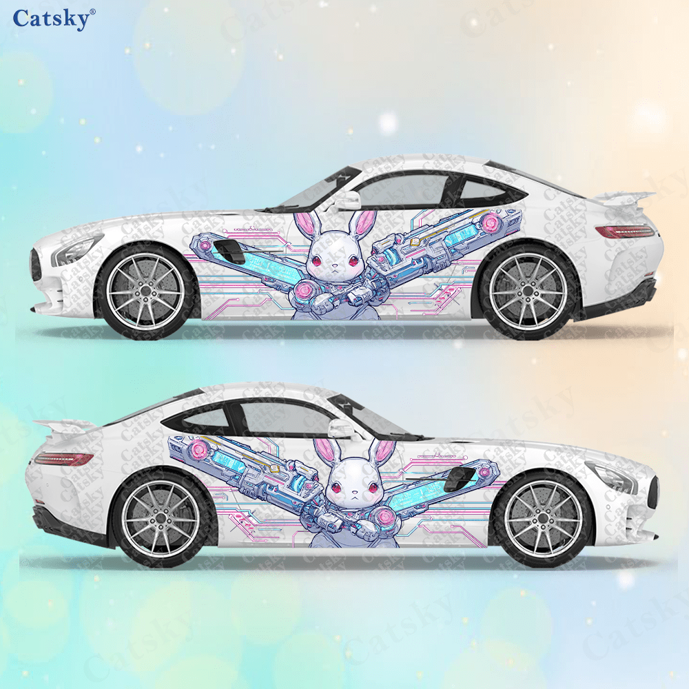 2pcs Cyberpunk Line Tech Bunny - Tech Accessories Usa ulasan dan harga