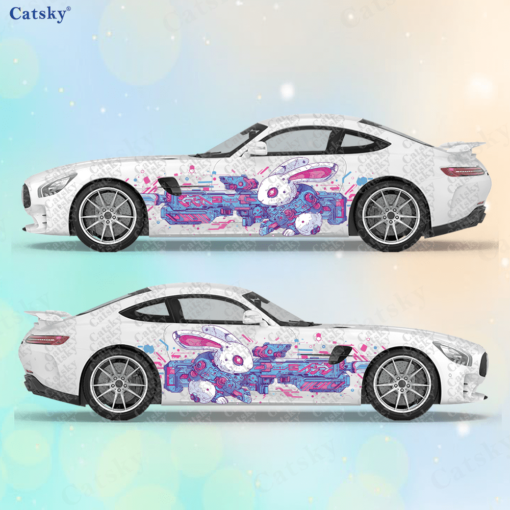 2pcs Cyberpunk Line Tech Bunny - Tech Accessories Usa ulasan dan harga