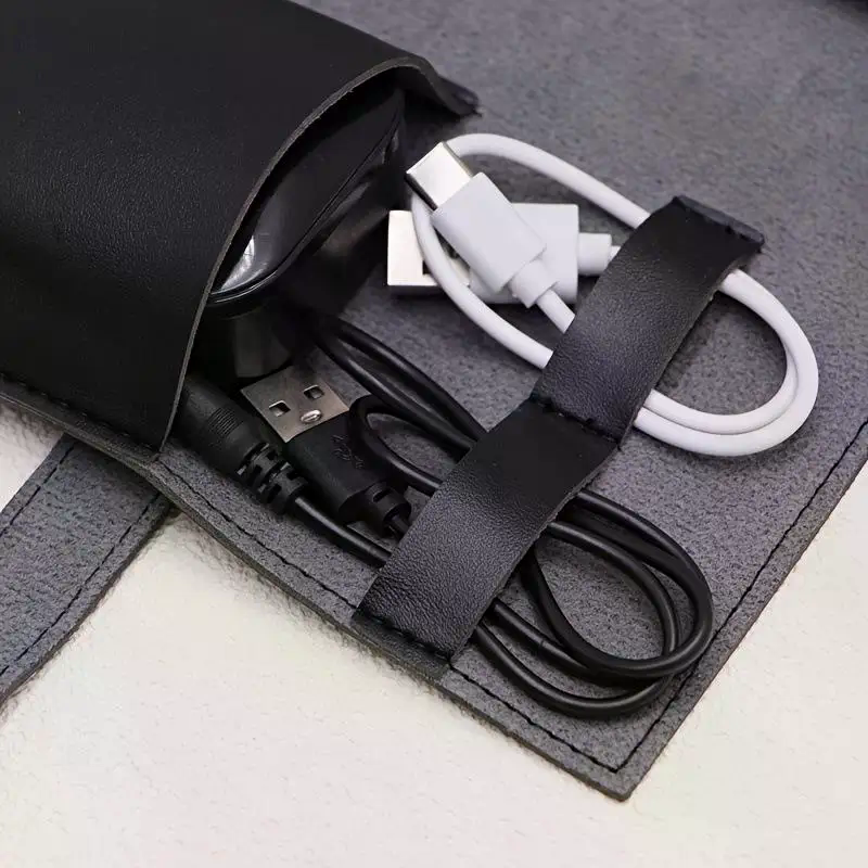 1pc PU Leather Multi-Compartme - Tech Accessories Travel Case ulasan dan harga