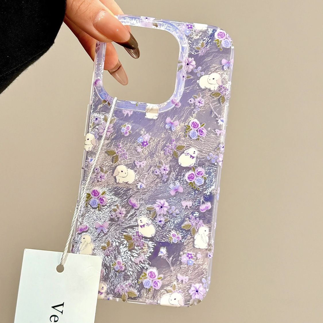 luxury Purple flowered rabbit  - Tech Accessories Apple ulasan dan harga