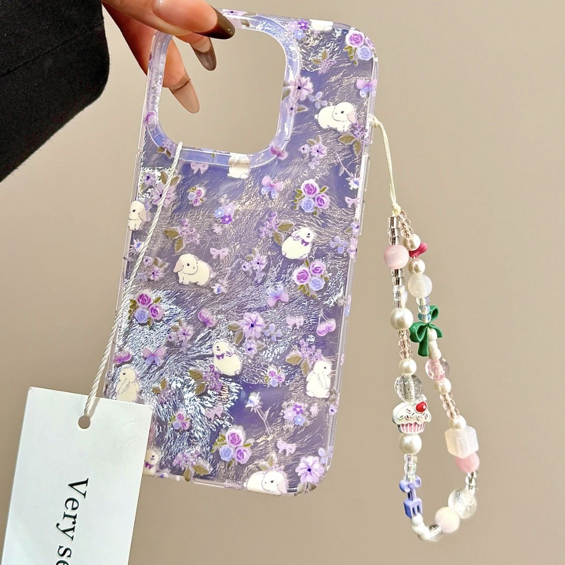 luxury Purple flowered rabbit  - Tech Accessories Apple ulasan dan harga