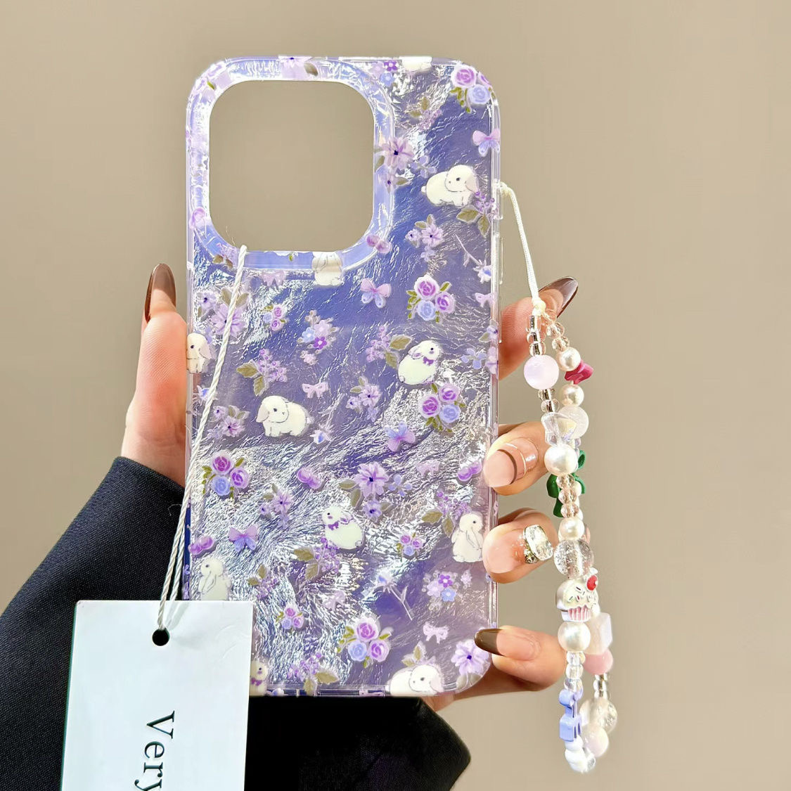 luxury Purple flowered rabbit  - Tech Accessories Apple ulasan dan harga