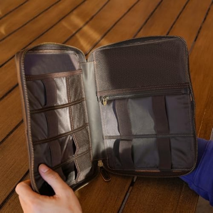 Polare Full Grain Leather Trav - Tech Accessories Travel Case ulasan dan harga