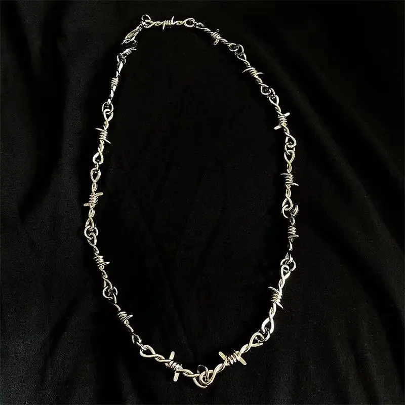 Creative Punk Thorn Necklace B - Tech Wear Accessories ulasan dan harga