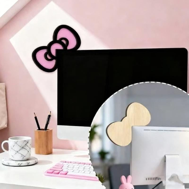 New 1/2Pcs Wooden Bowknot PC A - Tech Accessories Desk ulasan dan harga