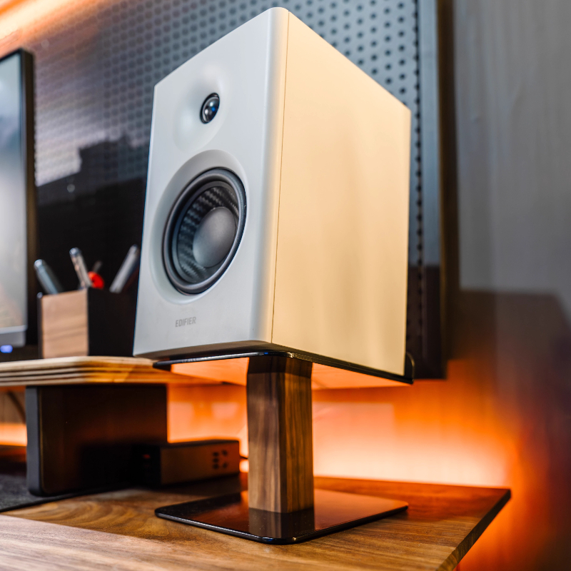 Black Walnut Speaker Stand Des - Tech Accessories Desk ulasan dan harga