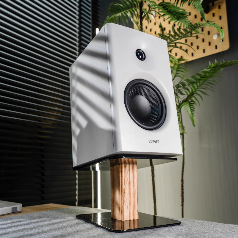 Black Walnut Speaker Stand Des - Tech Accessories Desk ulasan dan harga