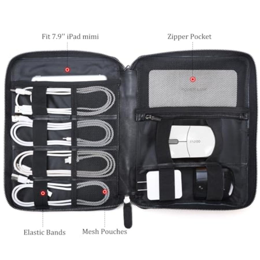 Polare Full Grain Leather Trav - Tech Accessories Travel Case ulasan dan harga