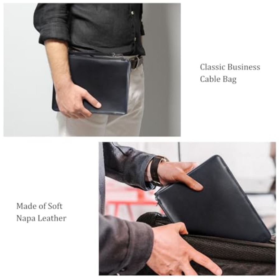 Polare Full Grain Leather Trav - Tech Accessories Travel Case ulasan dan harga