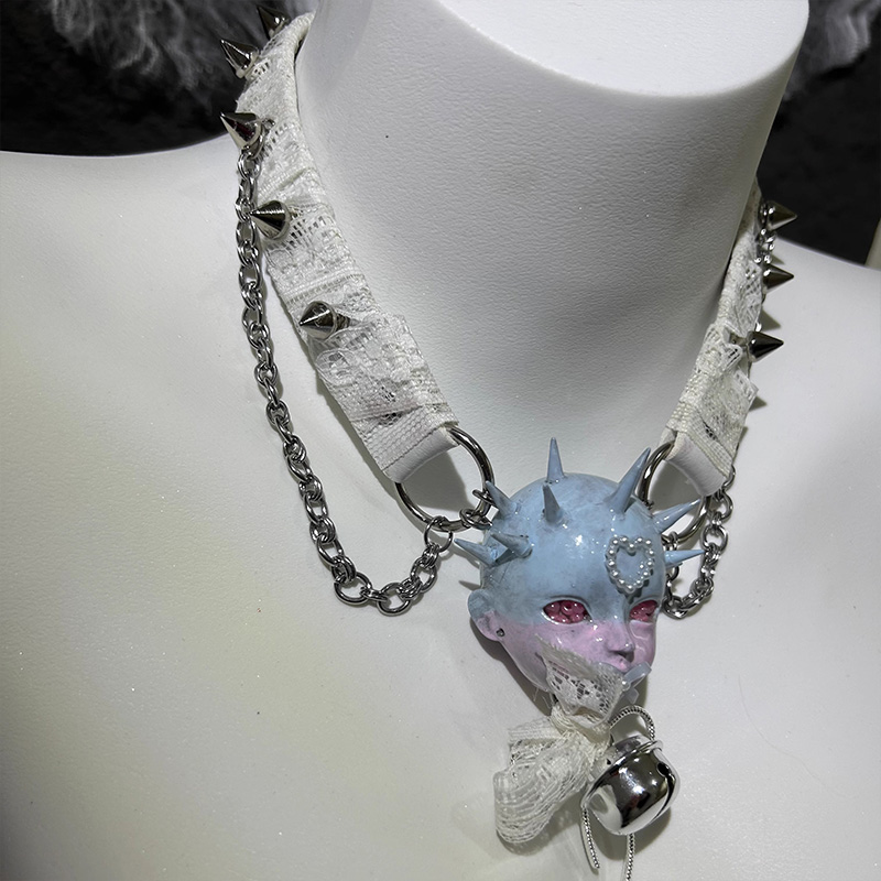 2025 New Punk Y2K Doll Necklac - Tech Wear Accessories ulasan dan harga
