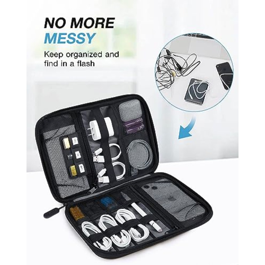 Large Electronics Travel Organ - Tech Accessories Travel Case ulasan dan harga