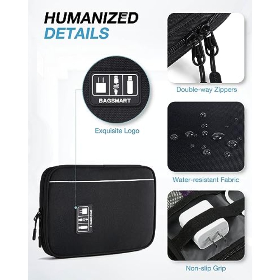 Large Electronics Travel Organ - Tech Accessories Travel Case ulasan dan harga
