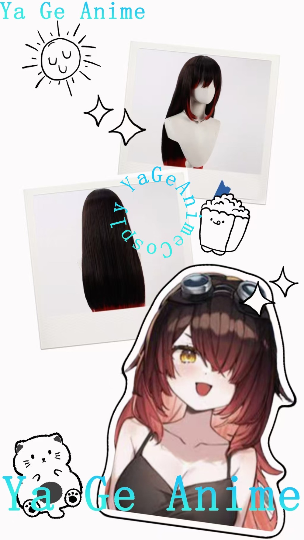 Cosplay Wig Long Loose Hair Gr - Tech Accessories Usa ulasan dan harga