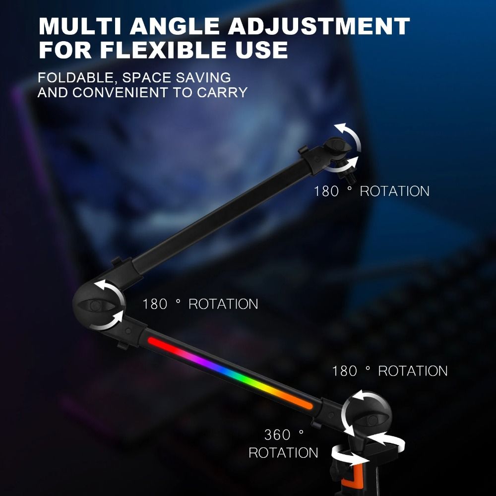 Microphone Boom Arm Mic Stand  - Tech Accessories Desk ulasan dan harga