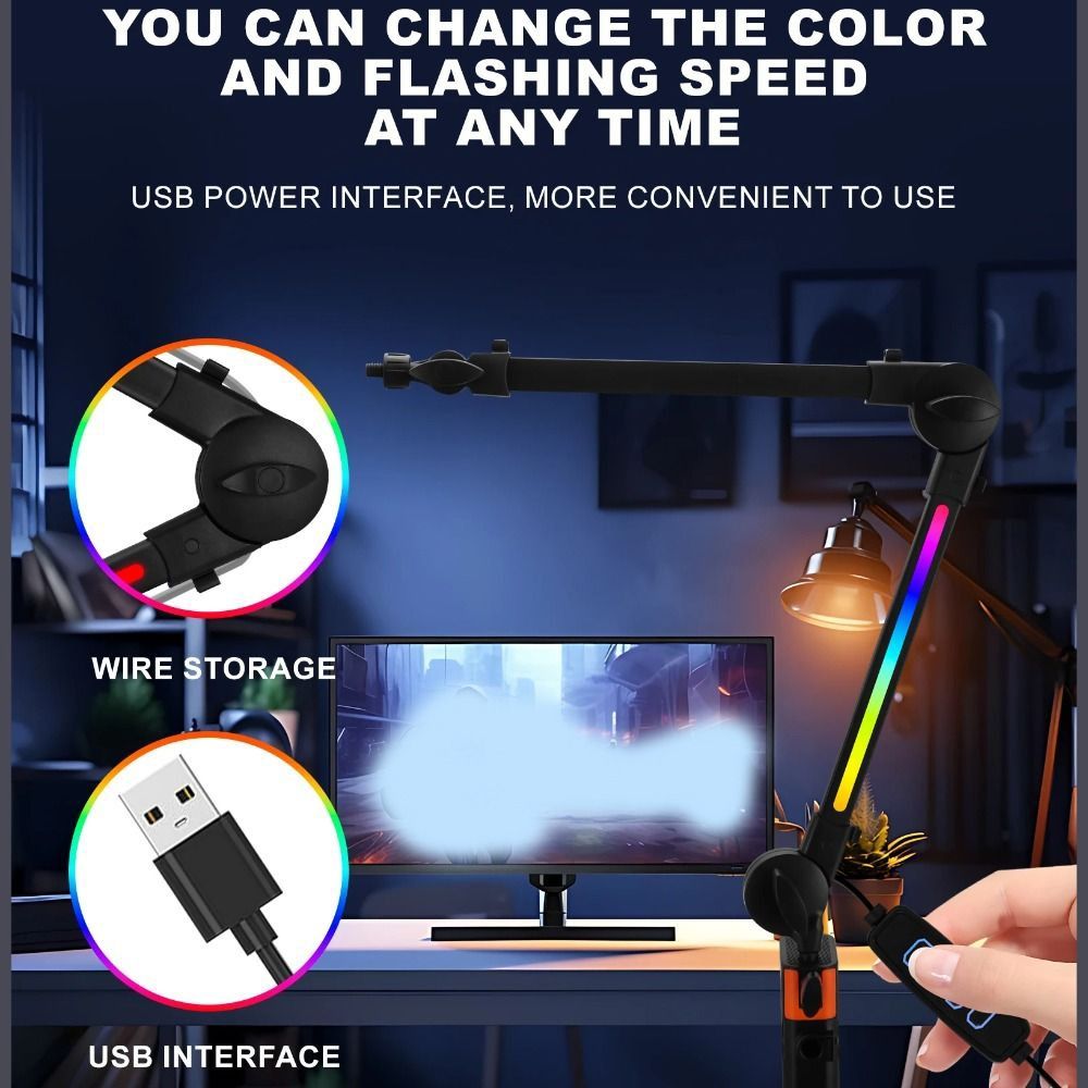 Microphone Boom Arm Mic Stand  - Tech Accessories Desk ulasan dan harga