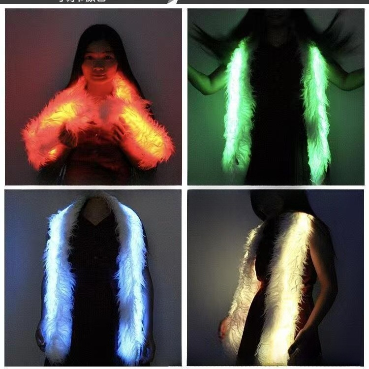 Glow The Dark LED Scarf Fluffy - Tech Accessories For Christmas ulasan dan harga