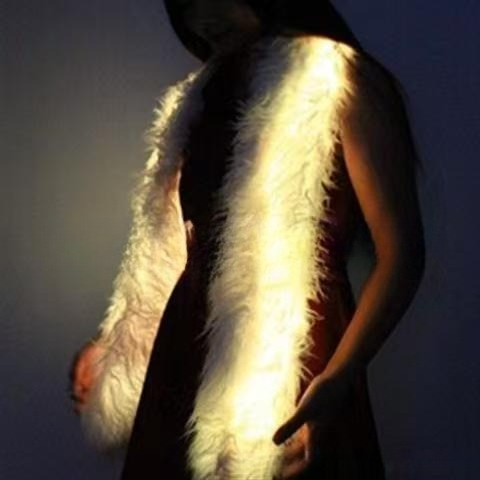 Glow The Dark LED Scarf Fluffy - Tech Accessories For Christmas ulasan dan harga