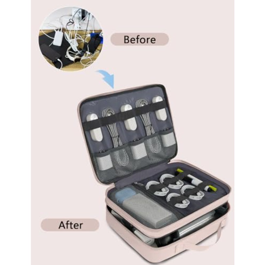 Travel Cord Organizer for Wome - Tech Accessories Travel Case ulasan dan harga